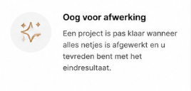 oog voor afwerking